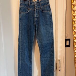 Re/Done Indigo Blue Straight Jeans